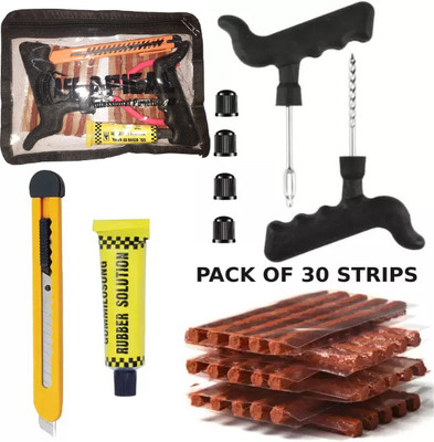 APICAL 5 in 1 (with storage box) Universal Tubeless Tyre Puncture Repair Kit