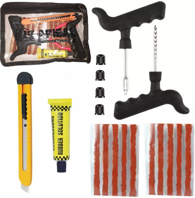APICAL 7 in 1 Universal Tubeless Tire Puncher Kit Tyre Puncture Kit for car & bike Tubeless Tyre Puncture Repair Kit