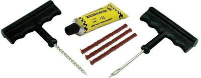 TOOLBUX 6 Pieces Car Bike Auto Tubeless TyreTool Safety With 3 Strip For Cars and Bikes Tubeless Tyre Puncture Repair Kit