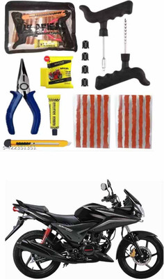 APICAL New Puncture Repair Tool Kit With (Storage Bag ) For CBF Stunner Tubeless Tyre Puncture Repair Kit
