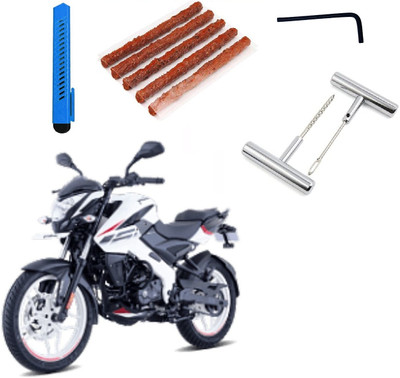Ubom Tubeless Tyre Puncture Repair Kit with Solid Metal Handle For Bajaj NS 160 Tubeless Tyre Puncture Repair Kit