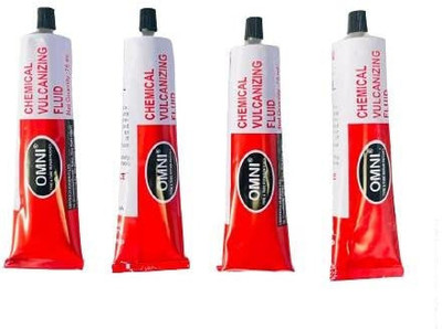 BalRama Omni Fluid CVF 75ml Adhesive/Solution Tube for Tyre & Tube 4 Pcs Tubeless Tyre Puncture Repair Kit