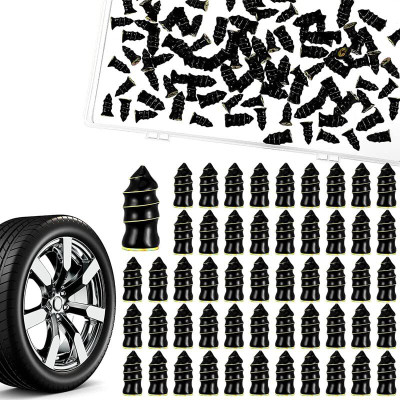 Somapa 16Pcs Tire Repair Nails, Rubber Screw Tire Plugs Self-Service Vacuum Tubed Tyre Puncture Repair Kit
