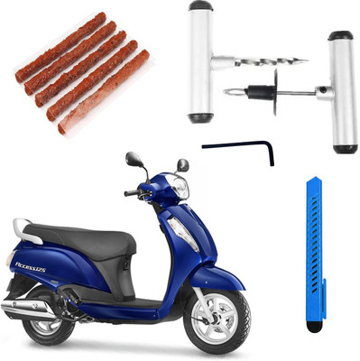 DheVan Tubeless Tyre Puncture Repair Kit with Solid Metal Handle For Suzuki Access 125 Tubeless Tyre Puncture Repair Kit