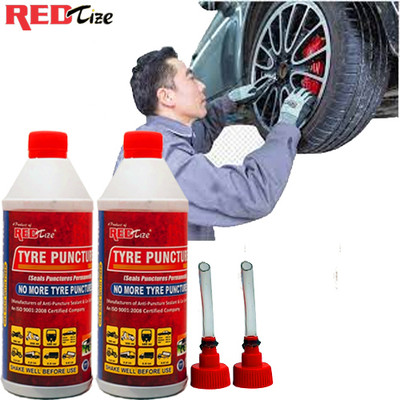 Redtize Tyre puncture sealant | Anti puncture liquid for tyres | Puncture solution Tubed Tyre Puncture Repair Kit