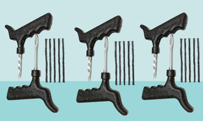 PRIDE premium quaility blackkit pack of 3 Tubeless Tyre Puncture Repair Kit