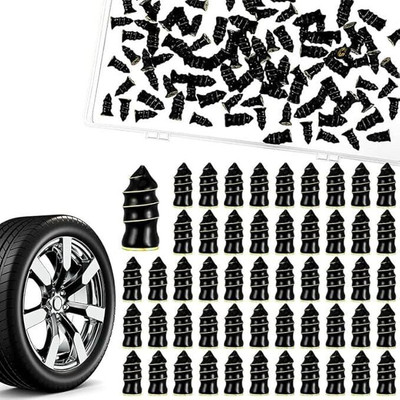 PRIVATECAVE Rubber Screw Tire Plugs Self-Service Tubeless Tyre Puncture Repair Kit