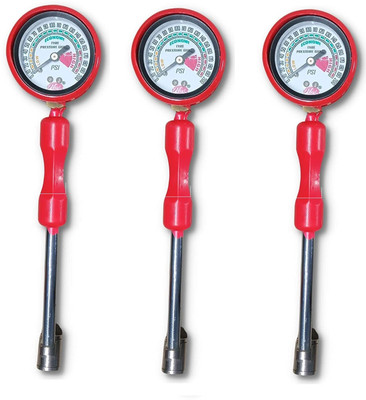 PRIDE Premium Tyre Pressure Rod Gauge use for car & bike Range 0 - 200 (pack of 3pcs) Tubeless Tyre Puncture Repair Kit
