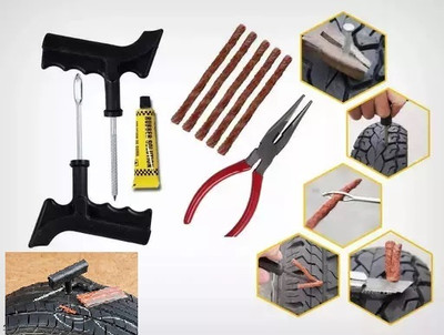 PRIDE Tubeless Tyre Puncture Repair Kit for All Vehicle Like Car, Bike, Scooty Cycle Tubeless Tyre Puncture Repair Kit