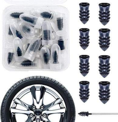 KB CREATION 10Pcs Tire Repair Rubber Screws, Vacuum Tyre Repair Nail Tubeless Tyre Puncture Repair Kit