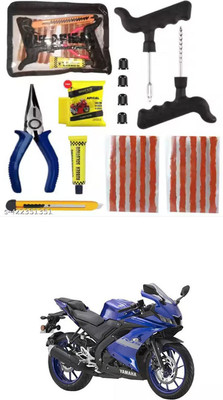 APICAL New Puncture Repair Tool Kit With (Storage Bag ) For R15 V3 Tubeless Tyre Puncture Repair Kit