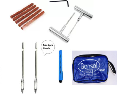 DheVan Bansal Tools Heavy Solid Metal Puncture Repair Kit With Strips for car & Bike Tubeless Tyre Puncture Repair Kit