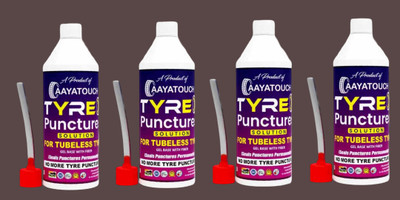 Aayatouch Tubeless Tyre Sealant_i001_Anti Puncture Liquid Pack Of 4 Tubeless Tyre Puncture Repair Kit