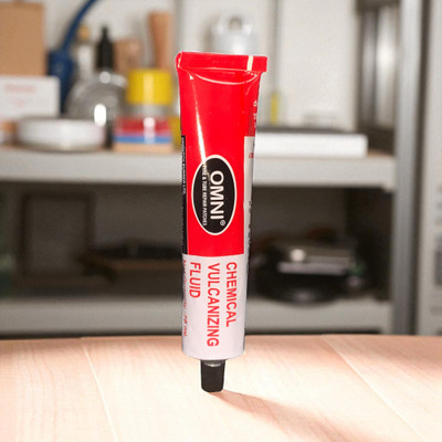PRIDE 1 Pcs Omni Chemical Vulcanizing Fluid (CVF 75 ml) Adhesive/Solution Tubed Tyre Puncture Repair Kit