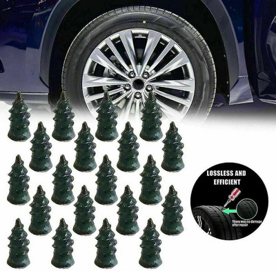 colorsole 12 Pcs Tire Repair Rubber Screws, Vacuum Repair Nail Fast Repair Rubber Nails Tubeless Tyre Puncture Repair Kit