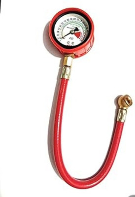 PRIDE Air Pressure Pipe Gauge(200 PSI) with Heavy Duty Tubeless Tyre Puncture Repair Kit