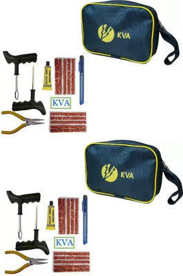 KVA PLUS 2-007 Premium Tubeless Tyre Puncture Repair Kit