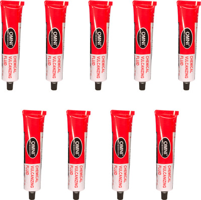 PRIDE Chemical Vulcanizing Fluid CVF 75ml Adhesive/Solution Tube 9 Pcs Tubeless Tyre Puncture Repair Kit