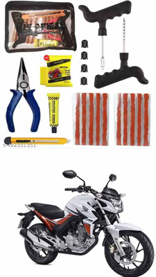 APICAL New Puncture Repair Tool Kit With (Storage Bag ) For CB Twister Tubeless Tyre Puncture Repair Kit