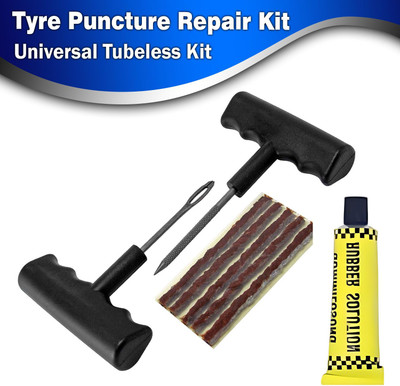 ASRYD Universal Tubless Tyre Puncture Repair Kit Emergency Flat Tire Tool Tubeless Tyre Puncture Repair Kit