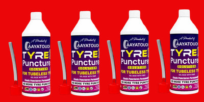 Aayatouch Tubeless Tyre Sealant_A001_Anti Puncture Liquid Pack Of 4 Tubeless Tyre Puncture Repair Kit