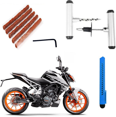 DheVan Tubeless Tyre Puncture Repair Kit with Solid Metal Handle For KTM DUKE 200 Tubeless Tyre Puncture Repair Kit