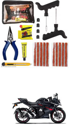 APICAL New Puncture Repair Tool Kit With (Storage Bag ) For Gixxer SF 150 Tubeless Tyre Puncture Repair Kit