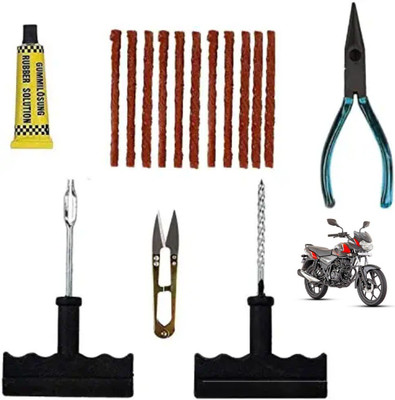 SHOWRIDE Tubeless Tyre Puncture Repair Kit universal For Bike and Cars Tubeless Tyre Puncture Repair Kit