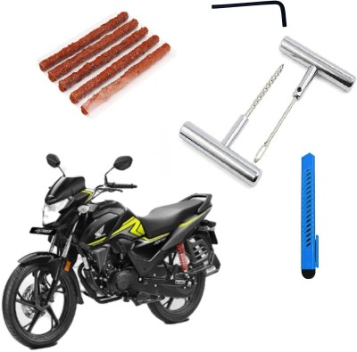 Ubom Tubeless Tyre Puncture Repair Kit with Solid Metal Handle For Honda SP 125 Tubeless Tyre Puncture Repair Kit