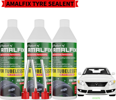 amalfix DFDEG Tubeless Tire Sealant | Anti Puncture Liquid for Bike & Car Tyre Pack Of 3 Tubeless Tyre Puncture Repair Kit