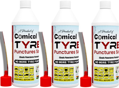 COMICAL Tire Sealant | Anti Puncture Liquid for Bike & Car Tyre Tubeless PACK OF 3 Tubeless Tyre Puncture Repair Kit