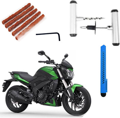 DheVan Tubeless Tyre Puncture Repair Kit with Solid Metal Handle For Bajaj Dominar 250 Tubeless Tyre Puncture Repair Kit