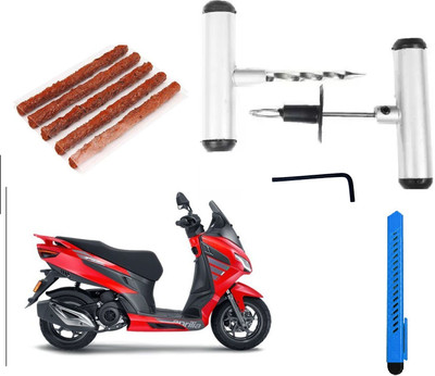 DheVan Tubeless Tyre Puncture Repair Kit with Solid Metal Handle For Aprilia SXR 160 Tubeless Tyre Puncture Repair Kit
