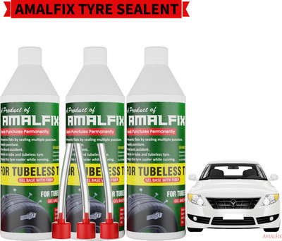 amalfix hnju Tubeless Tire Sealant | Anti Puncture Liquid for Bike & Car Tyre Pack Of 3 Tubeless Tyre Puncture Repair Kit