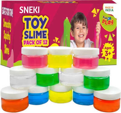 sneki (12 Slime Kit)Toys jelly slime putty clay toys kit set pack for girls kids Jelly Multicolor Putty Toy