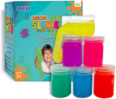 sneki (6 Slime kit) Toys jelly slime putty clay toys kit set pack for girls kids Jelly Multicolor Putty Toy