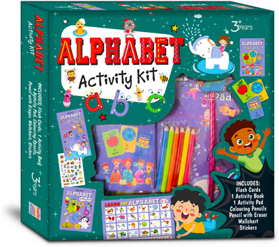 HELLO FRIEND Alphabets Picture Activity: Kit Explore Letters with Colouring Book(30 Pieces)