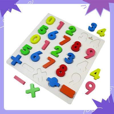 BRILLA Wooden Learning Educational Number Chunky Puzzle(1 Pieces)