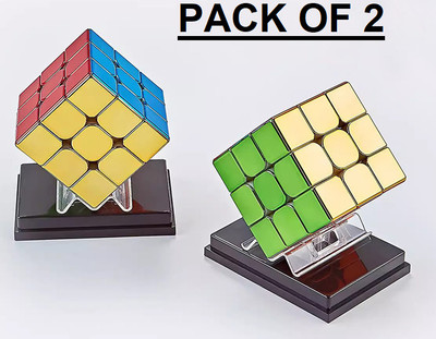 OCFI PACK OF2 High Speed Sticlerless Magic Twisty Puzzle Game Toy(2 Pieces)