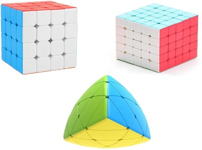 littlewish Cube combo of 4x4x4x4 5x5x5x5x5 and round pyramix cubes combo of 3(3 Pieces)