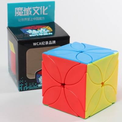 Hawkister MoYu Meilong 4-Leaf 3x3 Clover Speed Cube Stickerless Brain Teasers Magic Puzzle(1 Pieces)