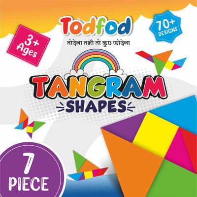 Todfod Wooden Tangram Puzzle Toys Game for Kids & Child Edition Learning Tangram Shape(1 Pieces)