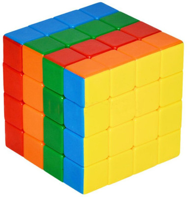 Authfort 4x4x4 Stickerless Magic Rubick Cube with Adjustable Tightness CB36(1 Pieces)