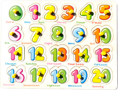 MECDOIT INTERNATIONAL Numeric Numbers 1 To 10|Wooden Puzzle Board|Educational Puzzle for kids(10 Pieces)