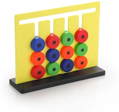RUHUTRADE Montessori Slide Puzzles - Brain Game for Kids - 3 4 5 Year Baby Activity Toys(1 Pieces)