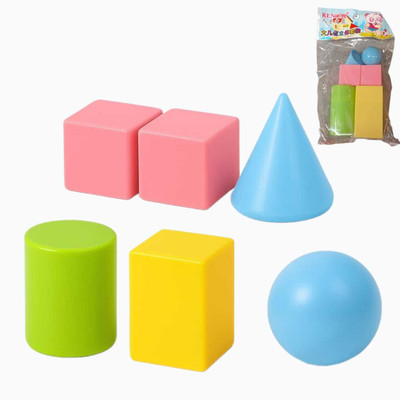 YAYKID Educational 3D Shapes Toy Set - Learn Geometry with Fun for Toddlers(6 Pieces)