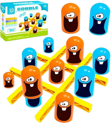 AKFLICKS 3D Gobble Game Engaging Strategy Gobblet Gobbler Board Game Board Game Accessories