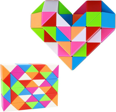 Kiditos QiYi Magic Snake Cube (72 Blocks) Wedges Twist Puzzle Fidget Toy(1 Pieces)