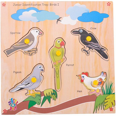 SKILLOFUN Junior Identification Tray Birds I(5 Pieces)