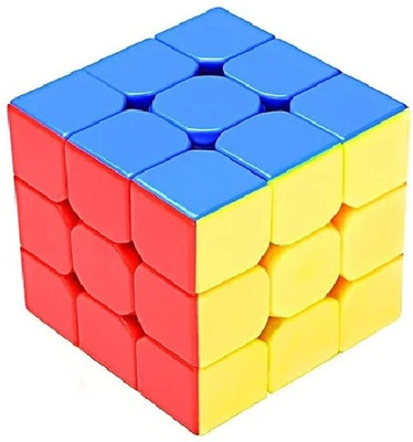 wishhuttoys Cube 3X3 High Speed Magic Cube Puzzle Game Sticker less & Adjustable Tightness(1 Pieces)